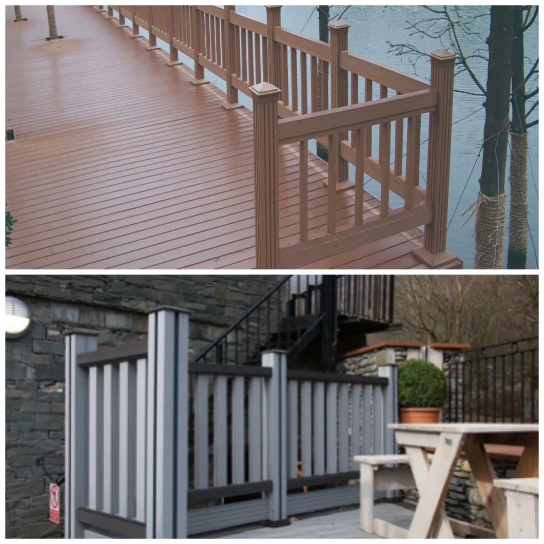 Corrosion Resistance Resistant Decorative Garden Wood Plastic Composite Handrail Outdoor Fireproof WPC Railing