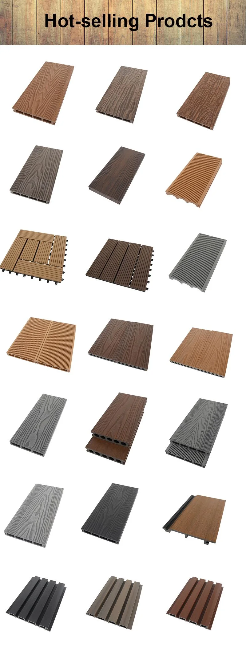 Anti-Termite Co-Extrusion Exterior Wood Plastic Composite Wall Cladding Panels for Decoration