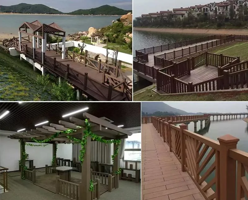High Quality WPC Composite Garden Railing Wood Plastic Balcony Railing Fancy