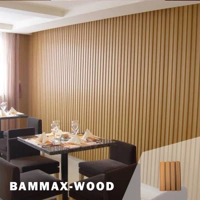 Стена из коэкструзионной деревянной панели WPC Bammax, изготовленная на заказ фумигированного поддона 219x26 мм
