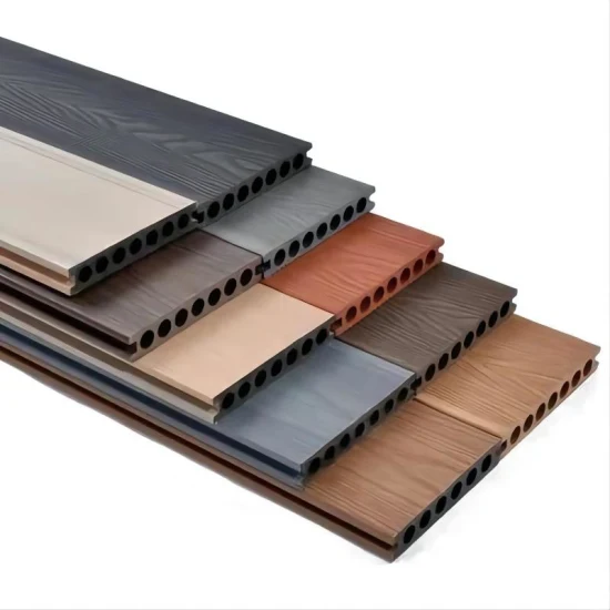 Приятная для кожи 3D-тисненая наружная блокирующая плитка из WPC для патио, древесно-пластиковые композитные панели, многоцветные полы из WPC